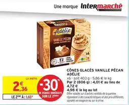 Intermarché Signal - cônes glacés vanille pécan offre