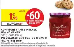 Intermarché Bonne maman - confiture fraise intense offre