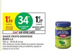 Intermarché Barilla - sauce pesto genovese offre