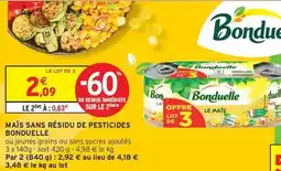 Intermarché Bonduelle - maïs sans résidu de pesticides offre
