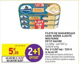 Intermarché Petit navire - filets de maquereaux sans arôme ajouté moutarde offre