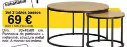 KREABEL Set 2 tables basses offre