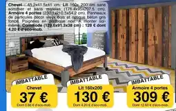 KREABEL Armoire 4 portes offre