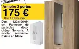 KREABEL Armoire 3 portes offre