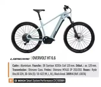 Culture Vélo Lapierre - overvolt ht 6.6 offre