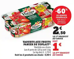 Maximarché Yaourts aux fruits panier de yoplait offre