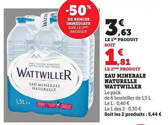 Maximarché Eau minerale naturelle wattwiller offre