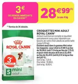 Delbard Croquettes mini adult royal canin offre