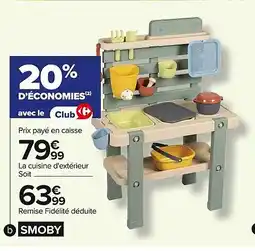 Carrefour SMOBY Cuisine d exterieur offre