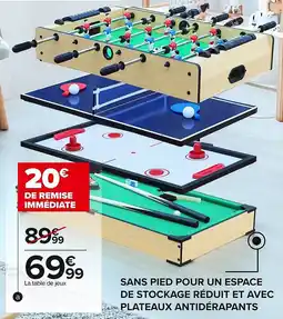 Carrefour Table de jeux 4 en 1 offre
