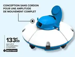 Carrefour Robot aspirateur de piscine autonome frisbee rechargeable sans fil offre