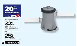 Carrefour Pompe a filtration offre