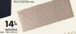 La Foir'Fouille Tapis épais polyester 50 x 120 cm offre