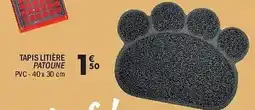 La Foir'Fouille Tapis litière patoune pvc - 40 x 30 cm offre