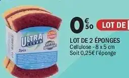 La Foir'Fouille Lot de 2 éponges offre