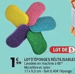 La Foir'Fouille Lotd'éponges réutilisables offre