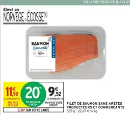 Intermarché Contact Filet de saumon sans arêtes producteurs et commercants offre