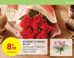 Intermarché Contact Bouquet 12 roses 50 cm offre