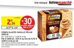 Intermarché Contact ADÉLIE Cônes glacés vanille pécan offre