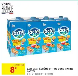 Intermarché Contact LACTEL Lait demi-écrémé uht de bons matins offre