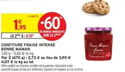 Intermarché Contact BONNE MAMAN Confiture fraise intense offre