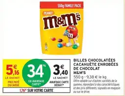 M&M'S Billes chocolatées cacahuète enrobées de chocolat