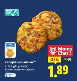 Lidl 2 croques au saumon offre