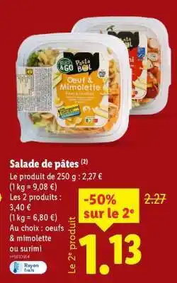 Lidl Salade de pâtes offre