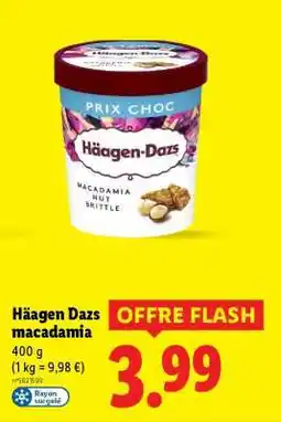 Lidl Häagen Dazs Macadamia offre