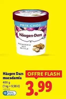 Lidl Häagen Dazs Macadamia offre