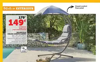 Hyper U Balancelle Chaise Longue Cannes offre