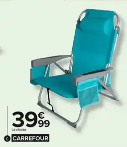Carrefour Chaise de plage ou camping multipostions offre