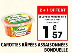 Supeco Carottes râpées assaisonnées bonduelle offre