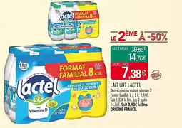 Match Lait uht lactel offre
