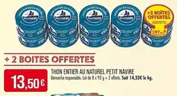 Match Thon entier au naturel petit navire offre