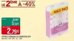 Match Cotons à démaquiller carrefour soft offre