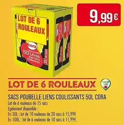 Match Sacs poubelle liens coulissants cora offre
