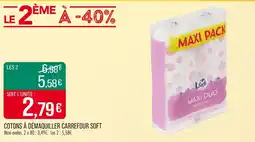 Match Carrefour Soft Cotons à démaquiller offre
