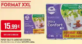 Match Carrefour Essential Papier toilette offre