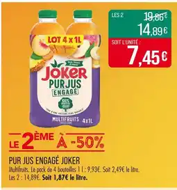 Match Joker Pur jus engagé offre