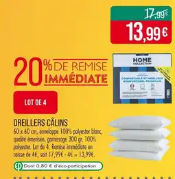 Match Home Collection Oreillers câlins offre