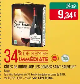 Match Les Combes Saint Sauveur Côtes de Rhône AOP offre