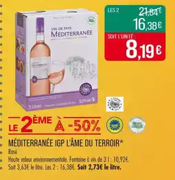 Match L'Âme du Terroir Méditerranée IGP offre