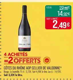 Match Cellier de Valdonne Côtes du Rhône AOP offre