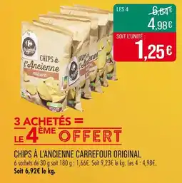Match Carrefour original Chips à l'Ancienne nature offre