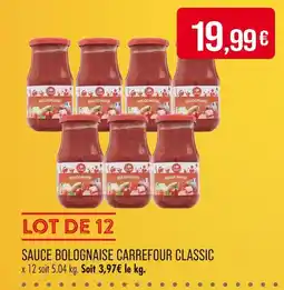Match Carrefour Classic Sauce bolognaise offre