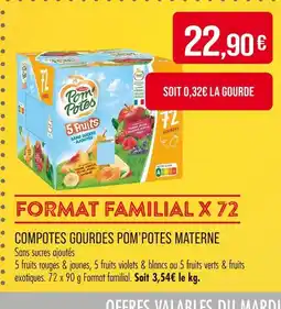 Match Materne Compotes gourdes Pom’Potes offre