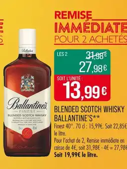 Match Ballantine's Blended Scotch Whisky offre