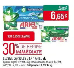 Match ARIEL ▲ Lessive capsules 3 en 1 offre