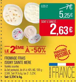Match ISIGNY SAINTE MERE Fromage frais offre